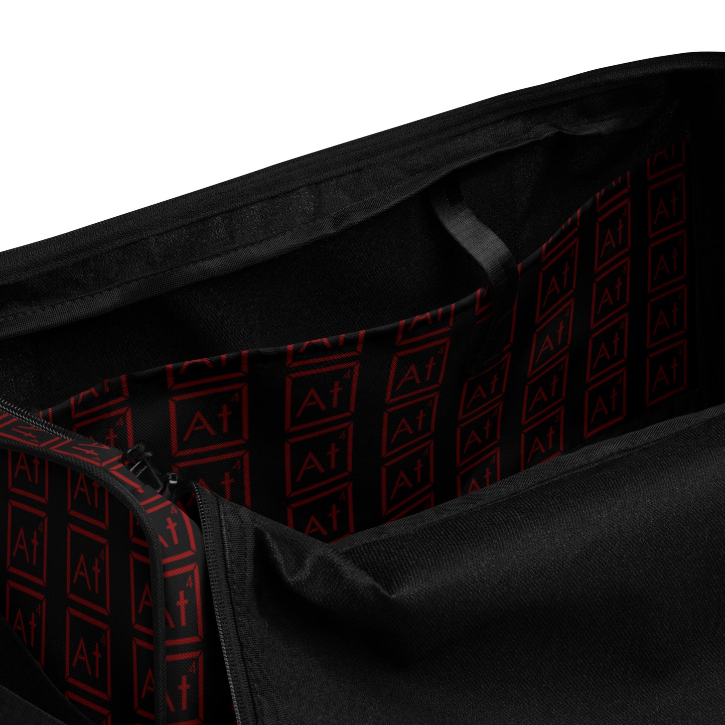 Red At4 logo Duffle bag