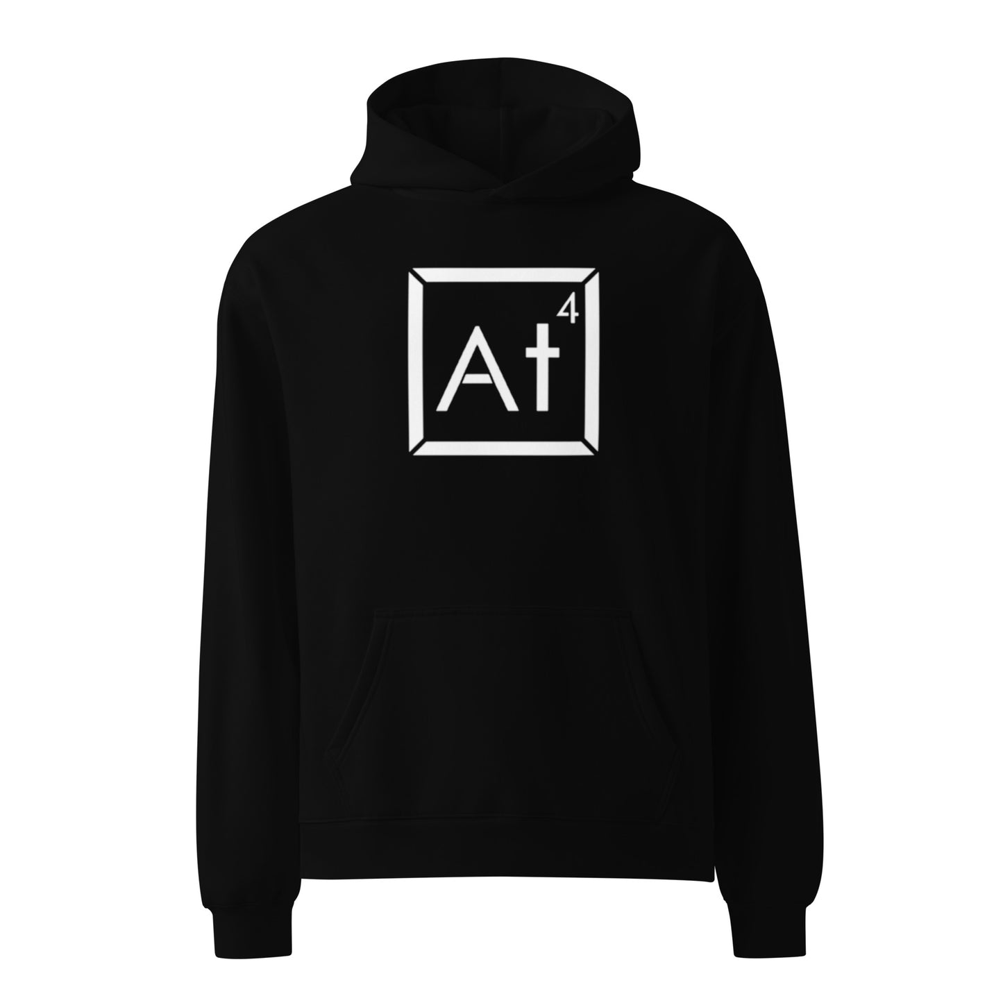 White At4 logo oversized hoodie