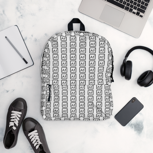 Black At4 logo backpack
