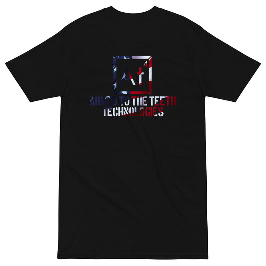 American flag At4 logo T-shirt
