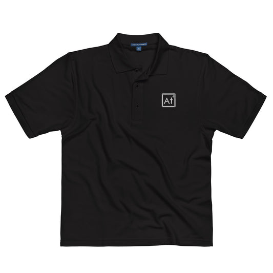 White At4 logo Premium Polo