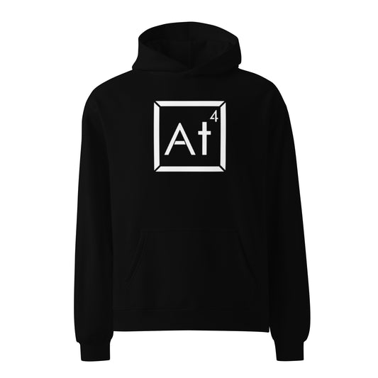 White At4 logo oversized hoodie